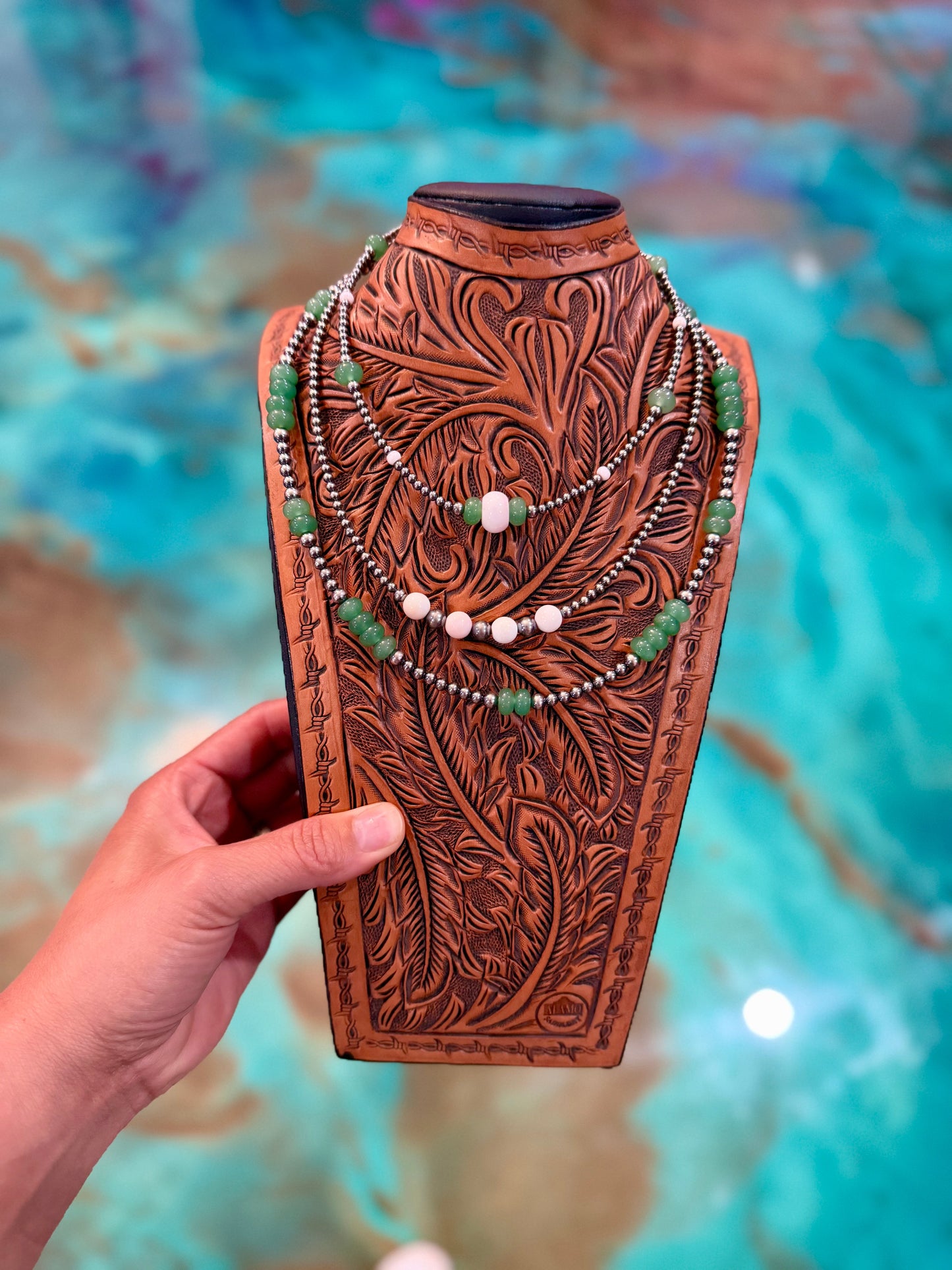 Jaci Collection Pink Conch & Jade Set