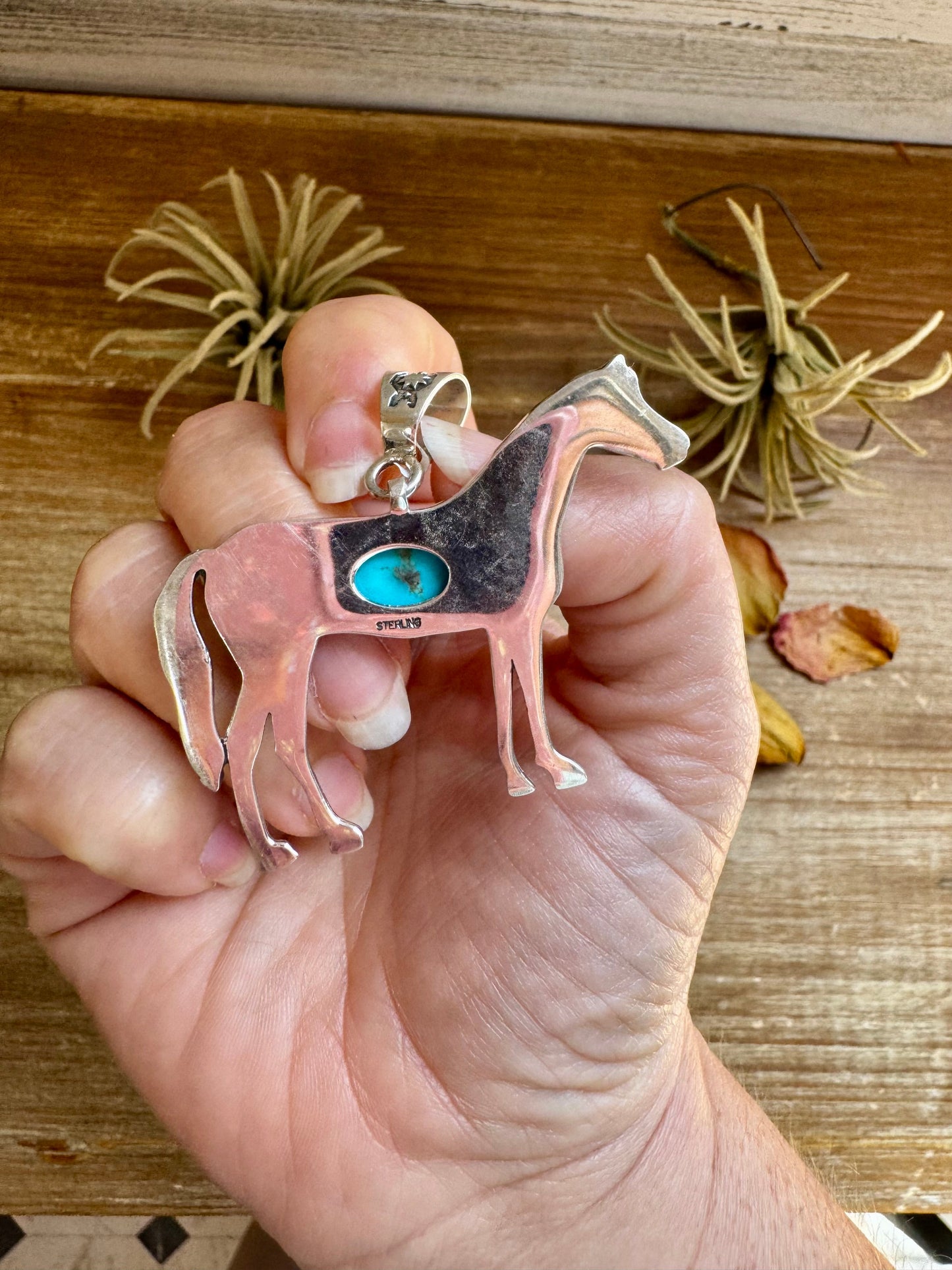 The Devon - Horse-Shaped Pendant with Kingman Turquoise