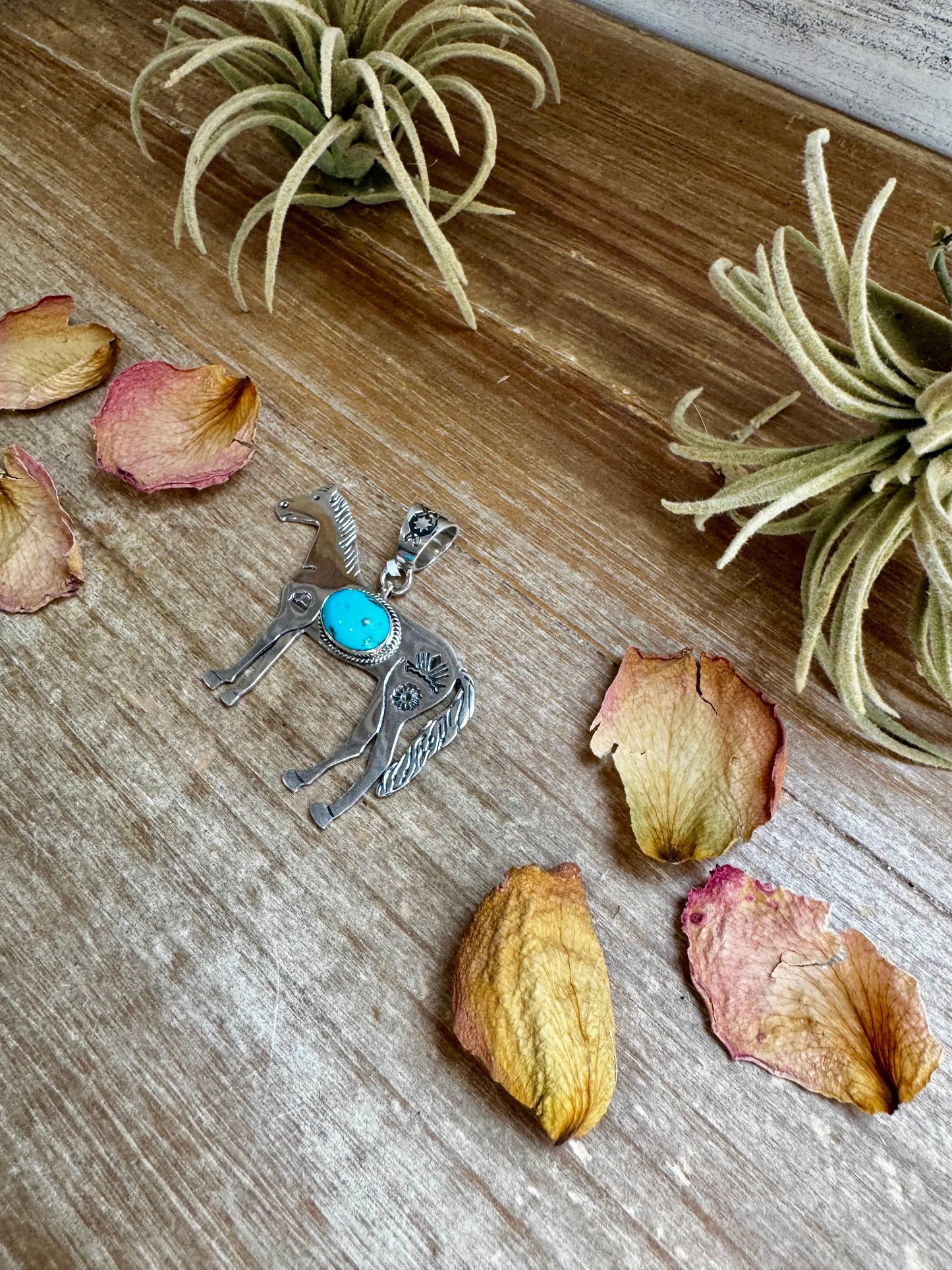 The Devon - Horse-Shaped Pendant with Kingman Turquoise