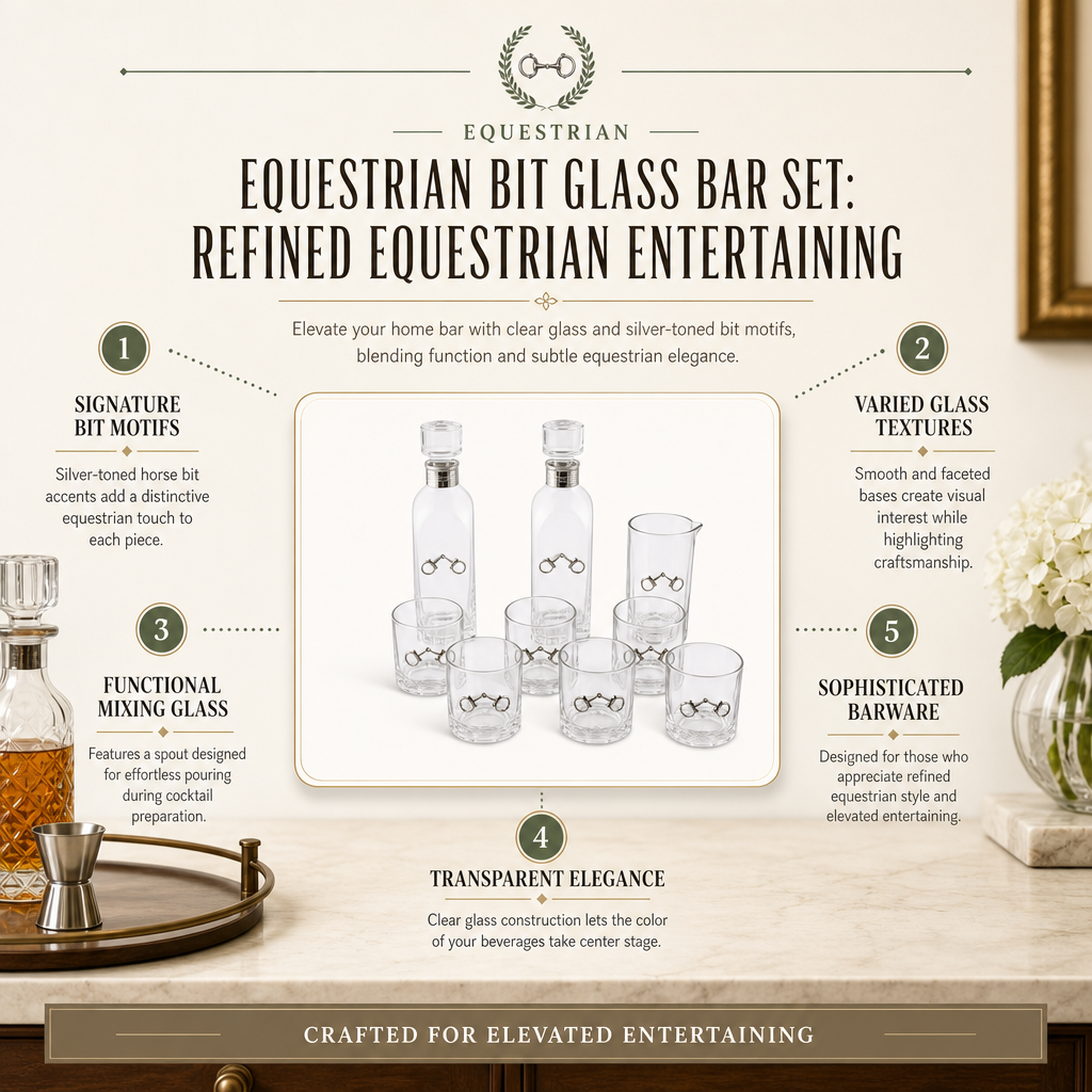 Equestrian Bit Glass Bar Set