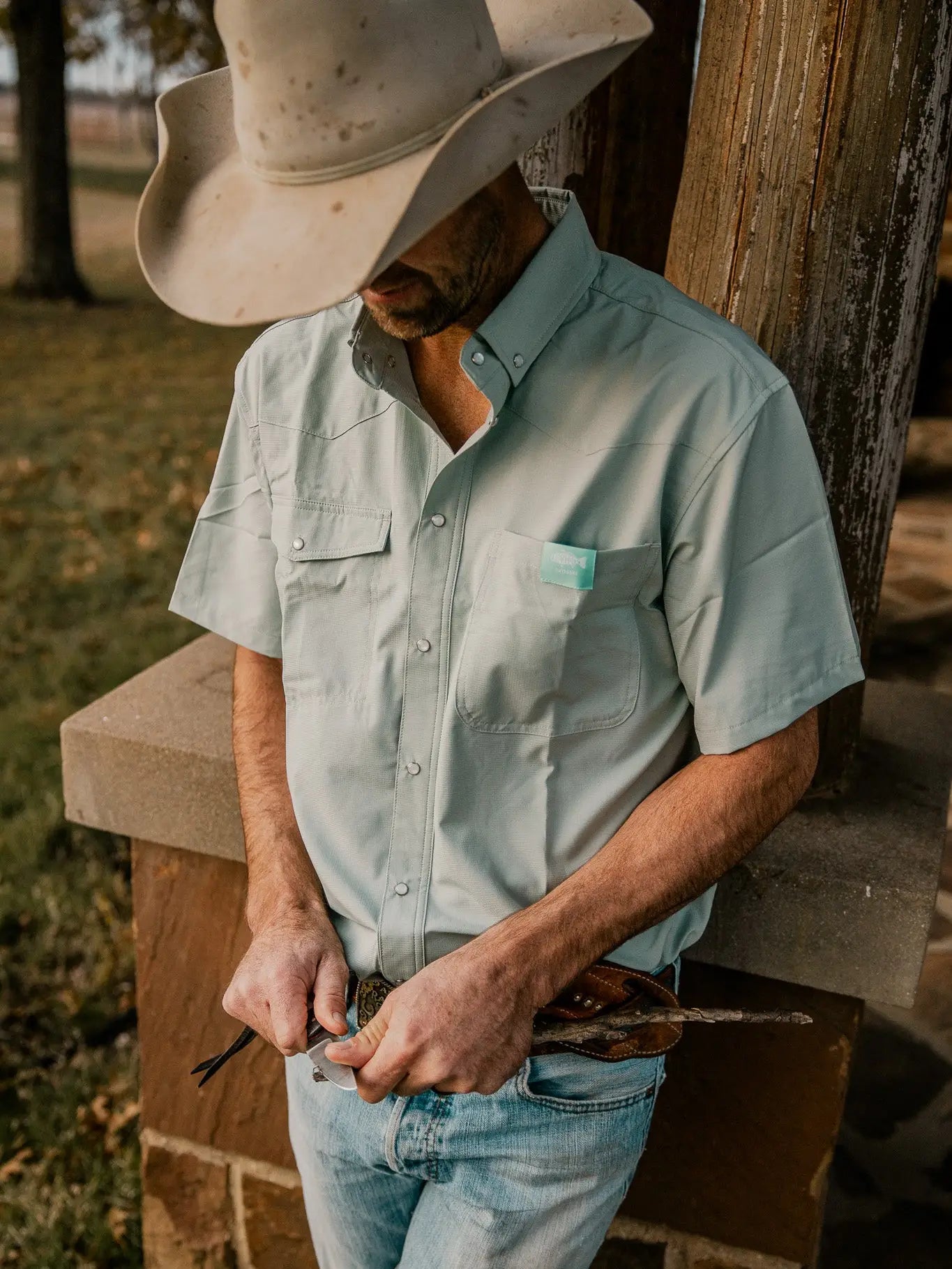 Pearl Snap Button Down The Rancher