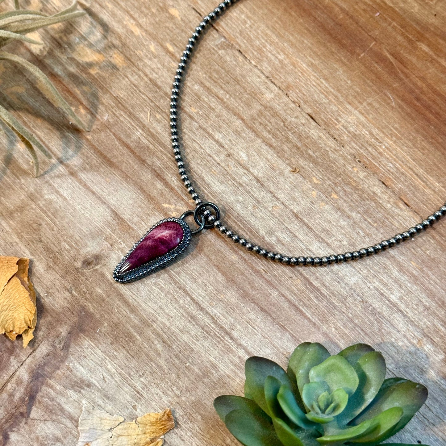 ***FREE Sterling Silver Pearl Necklace + MJ Purple Spiny Oyster Pendant