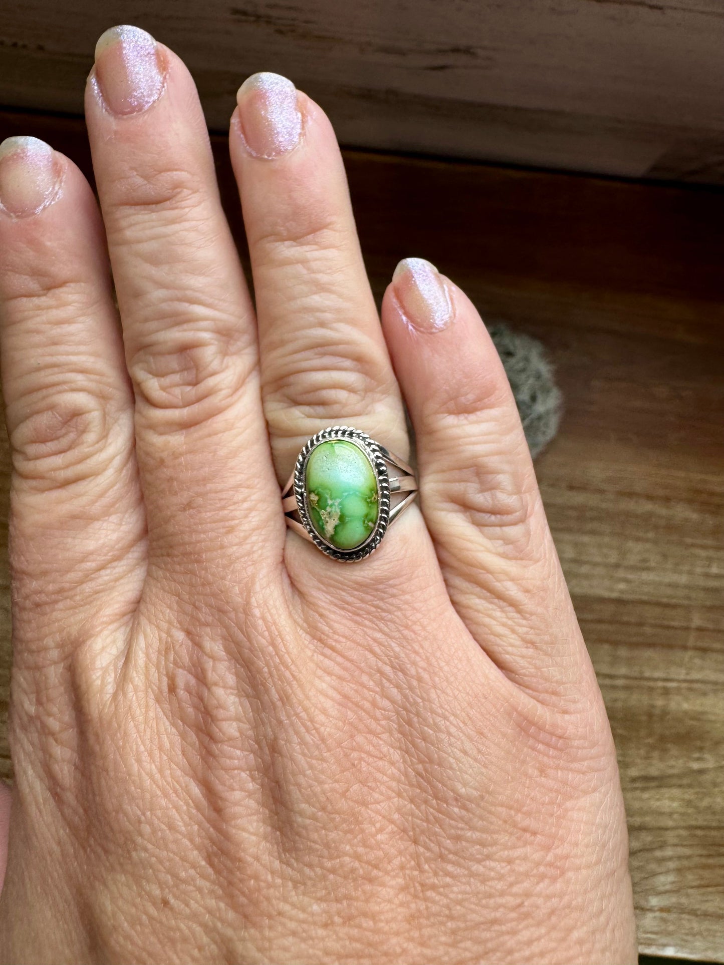 Small Ring- size 6 - Sonoran Gold Turquoise & Sterling Silver