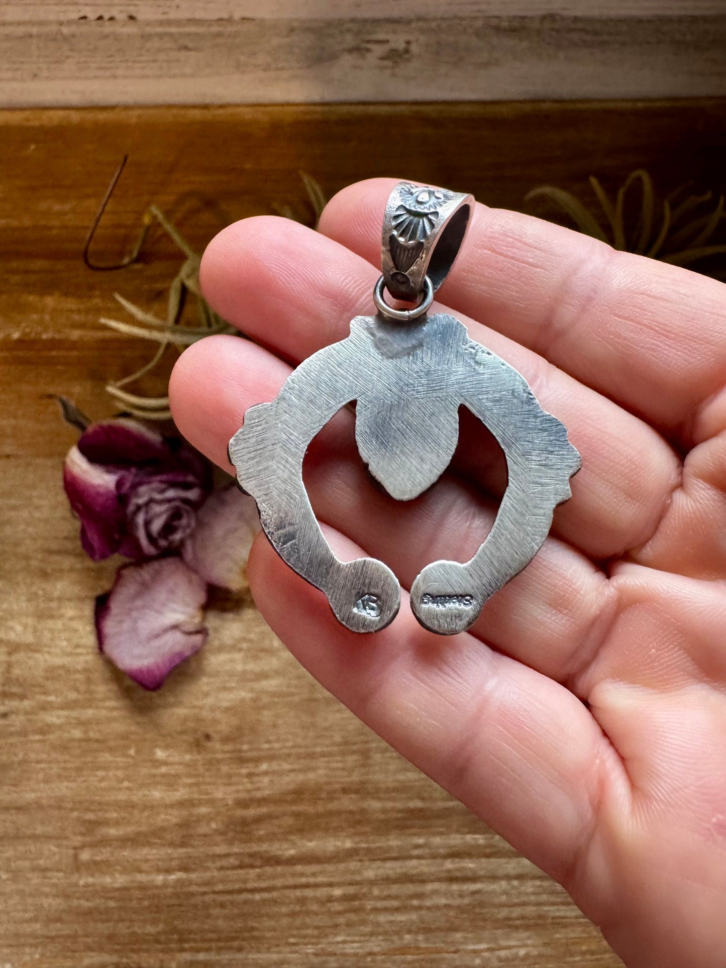 Naja Pendant with Orange & Purple Spiny Oyster – Sterling Silver – Native Made by KB