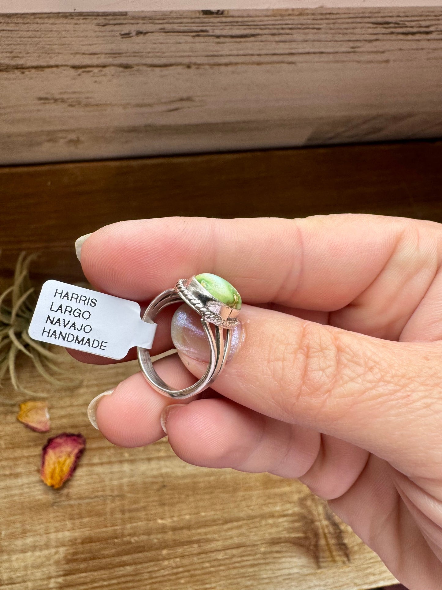 Small Ring- size 6 - Sonoran Gold Turquoise & Sterling Silver