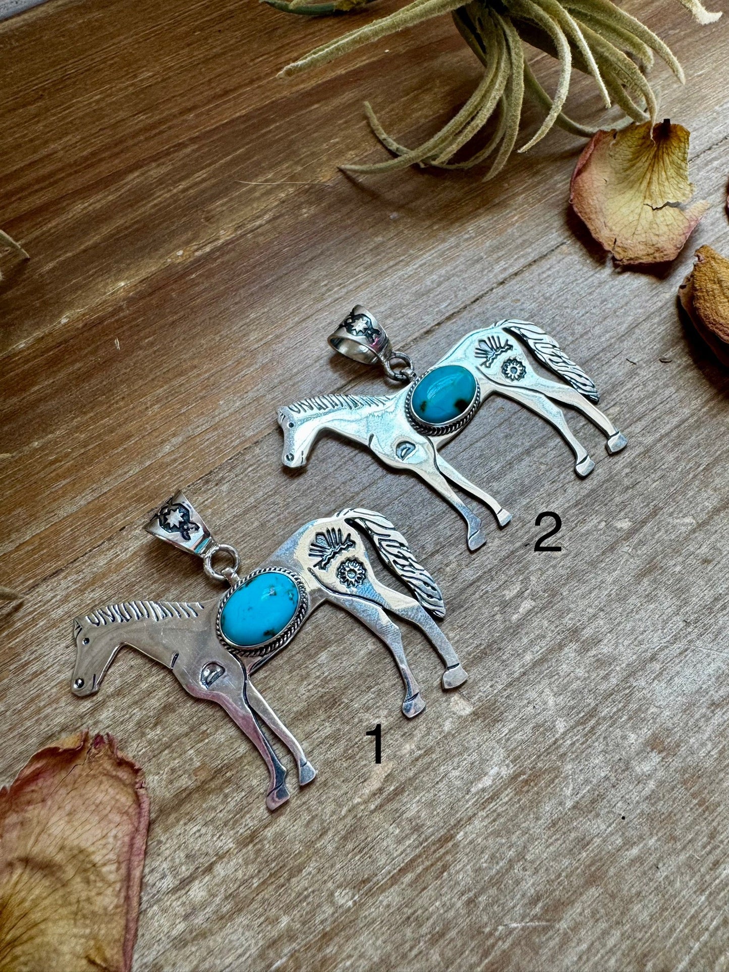 The Devon - Horse-Shaped Pendant with Kingman Turquoise
