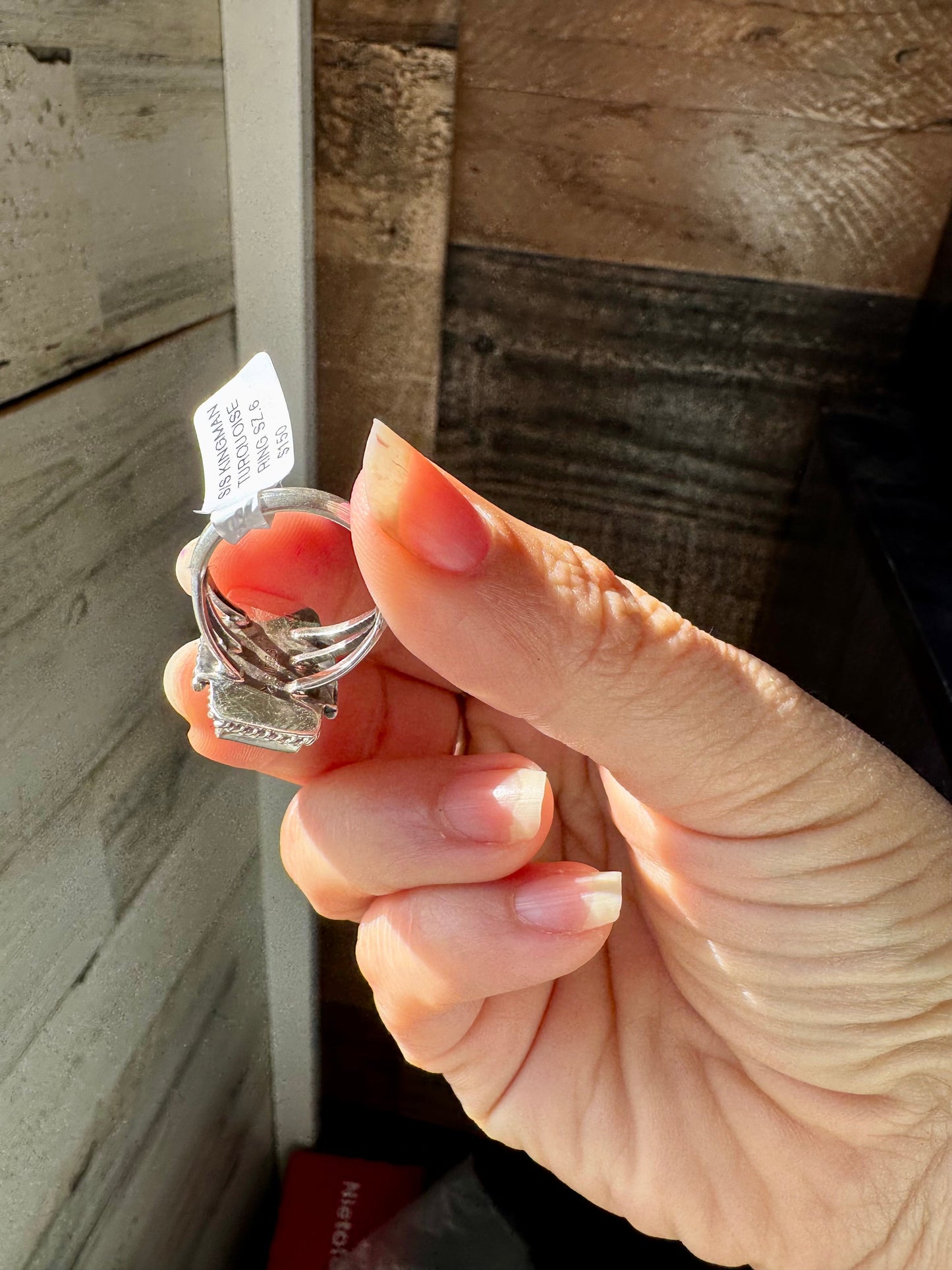 Kingman Turquoise Ring – Sterling Silver by Navajo Artist Daniel Benally