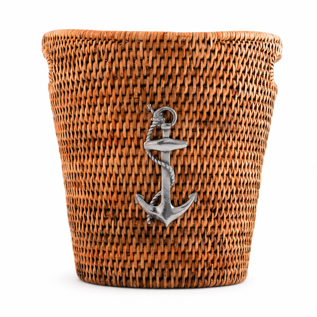 Anchor Hand Woven Wicker Rattan Champagne / Ice Bucket