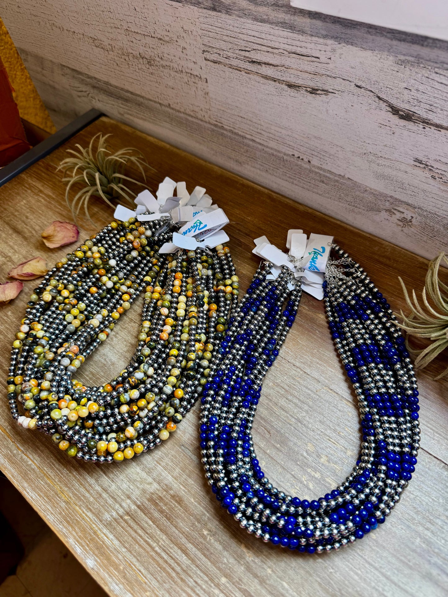 18-Inch Lapis & Sterling Silver Pearl Necklace