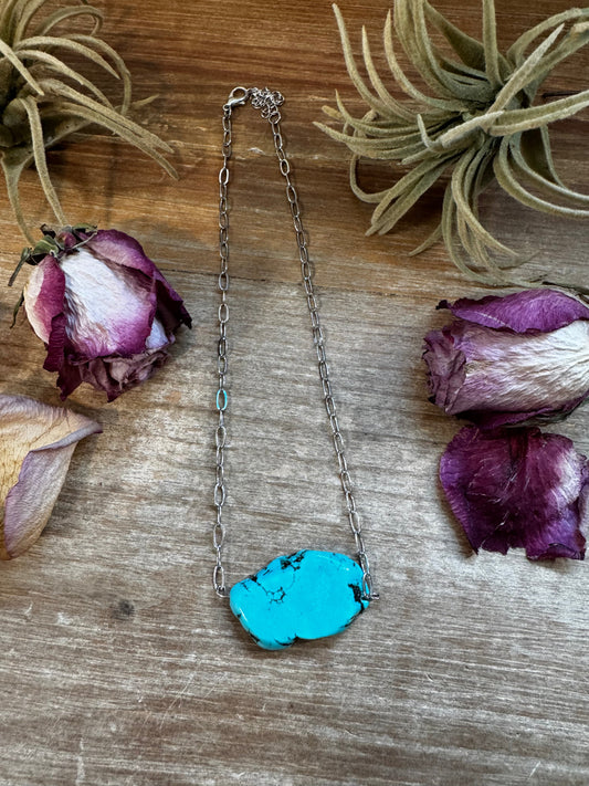 choker turquoise magnesite necklace