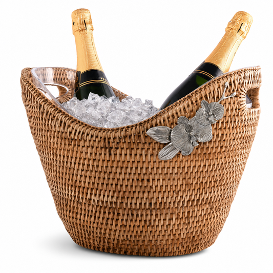 Orchids Hand Woven Wicker Rattan Champagne / Ice Tub