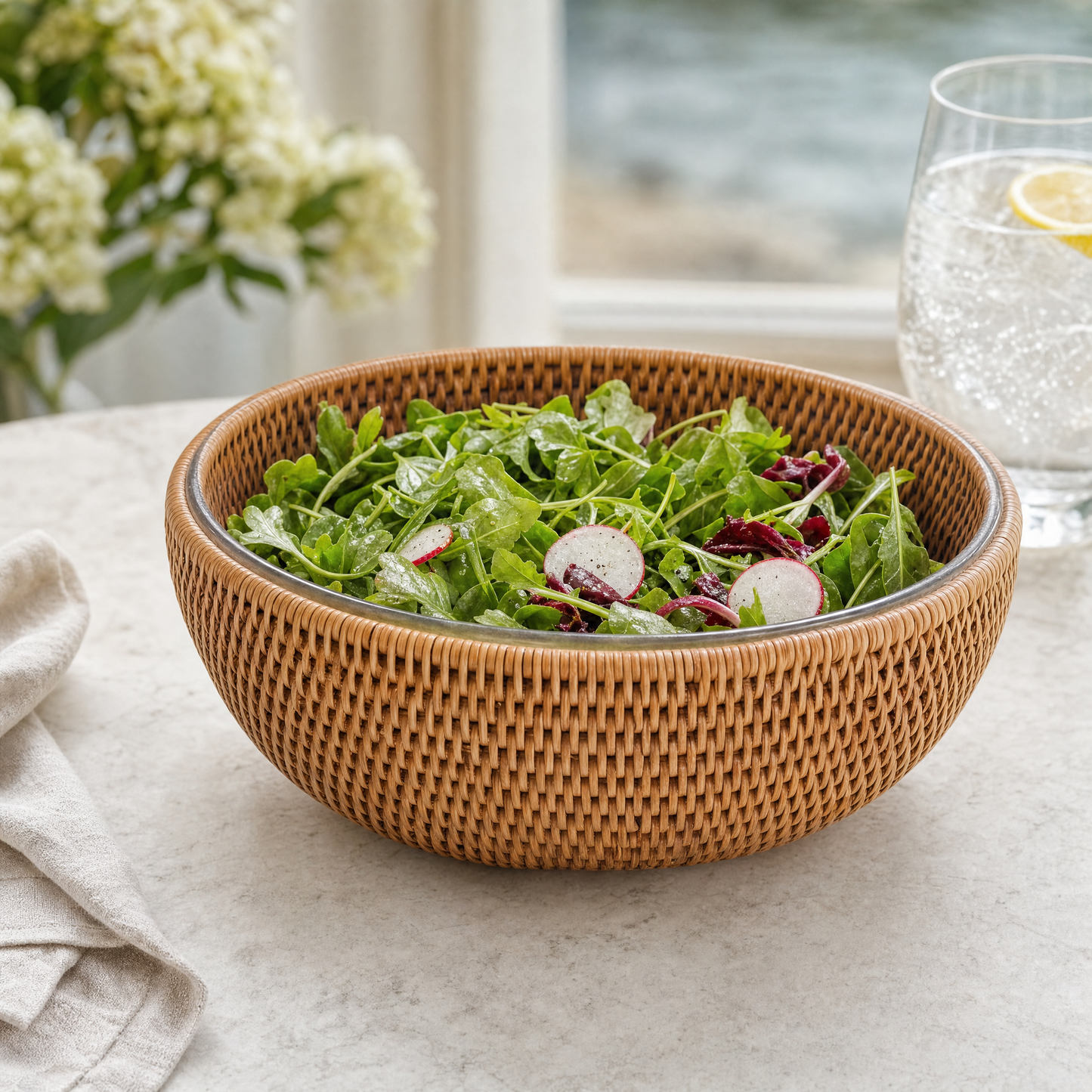 Hand Woven Serving Bowl Rattan