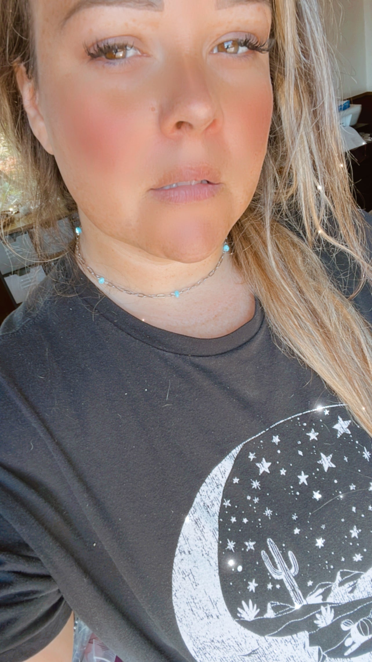14 inch chain choker and Kingman turquoise